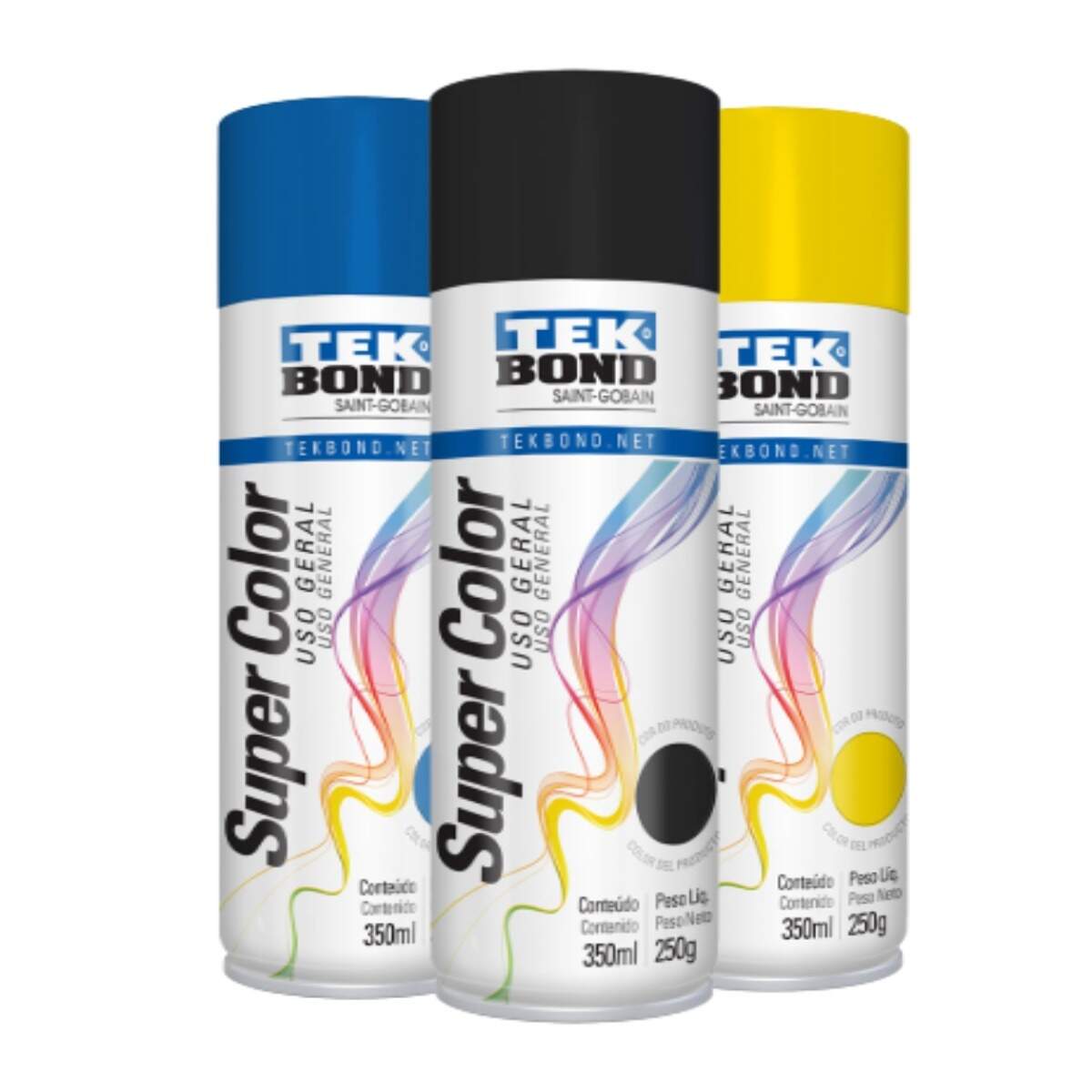 Tinta Spray Super Color Uso Geral 350ml - Tekbond